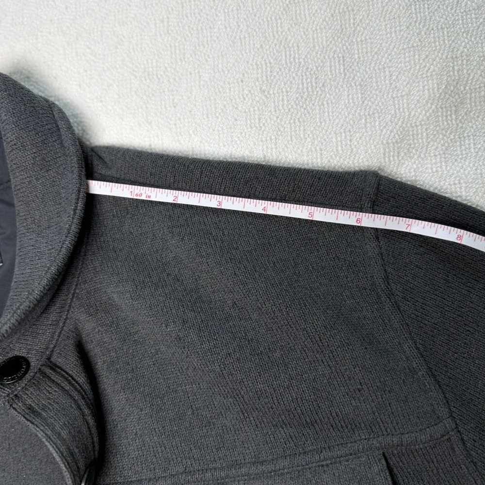 Banana Republic Polartec Fleece Shirt Jacket Mens XXL Tall Gray Snap Shacket